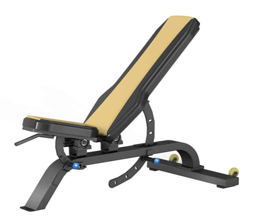 Profi-Fitnessbank Gelb/Schwarz - Power Tower - Klimmzugstange - 143x56x42 cm - Stabile Plattform für Krafttraining - TexfitTrading.de