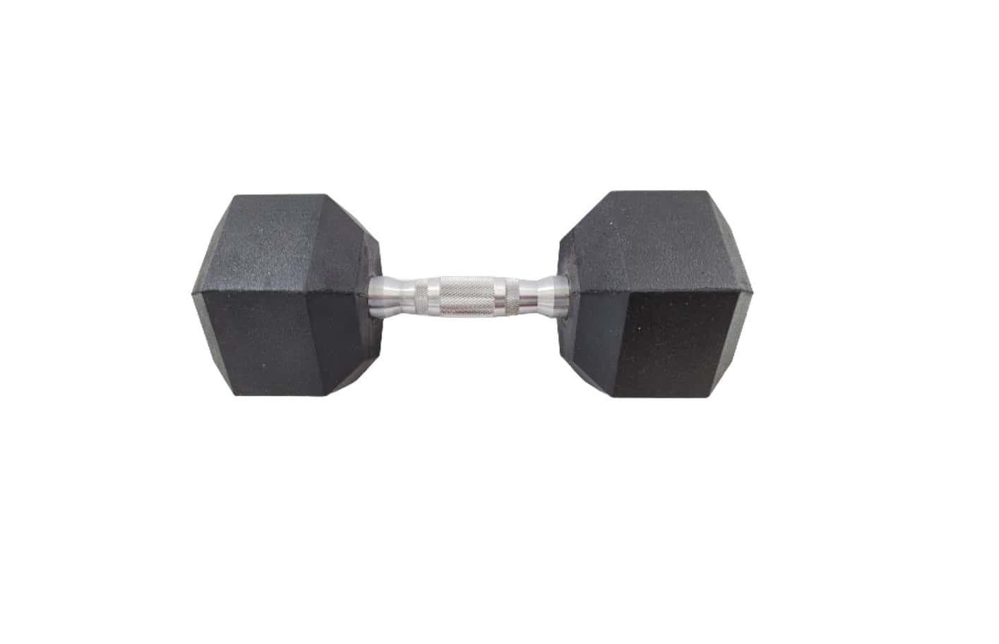 Sechskanthantel-Set 20 KG - 2 x 20 kg - Gym-Qualität - Gusseisen mit Gummibeschichtung - Silber und Schwarz - Reloadspor