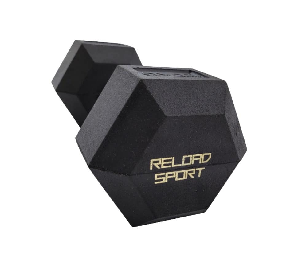 Sechskanthantel-Set 10 KG (2 x 10 kg) - Gusseisen mit Gummibeschichtung - Gym Quality - Dutchforge.store