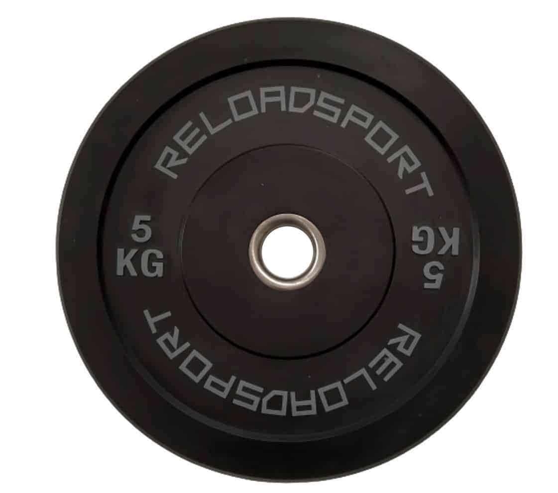 Bumper - Hantel scheiben 2x 5KG - Bumper Plate 5KG - Hochwertiges Gummi - Set von 2 - Fitnessstudio Qualität - Schwarz - TexfitTrading.de