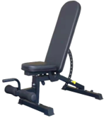 Verstellbare Fitnessbank Tornello Sports in schwarzer Ausführung für optimales Trainingselebnis im Fitnessstudio oder zu Hause.