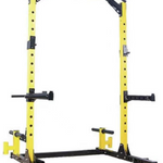 Multipresse Squat Rack Tornello Sports in yellow and black for effective home workouts and strength training.