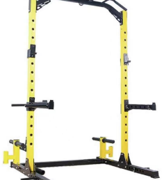 Multipresse Squat Rack Tornello Sports in yellow and black for effective home workouts and strength training.