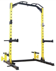 Multipresse Squat Rack Tornello Sports in yellow and black for effective home workouts and strength training.