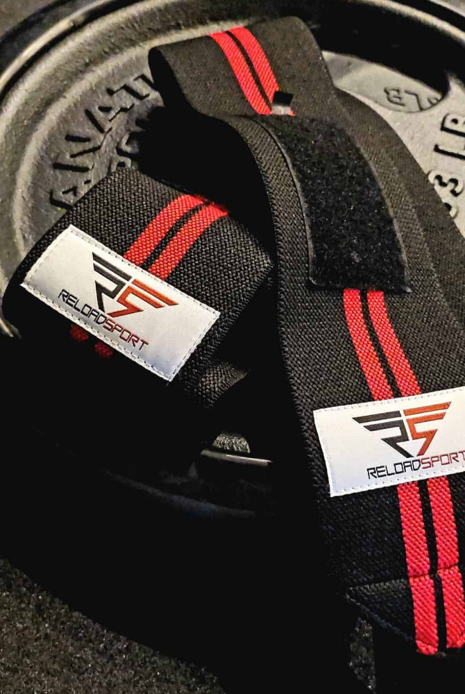 Handgelenkbandagen Set schwarz/rot – Verstellbar, 2er Set