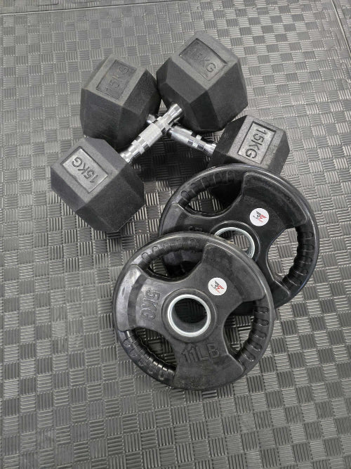 10m2 fitness matten Schwartz-Rot Hochwertige Puzzlematten von maxxtreme - TexfitTrading.de