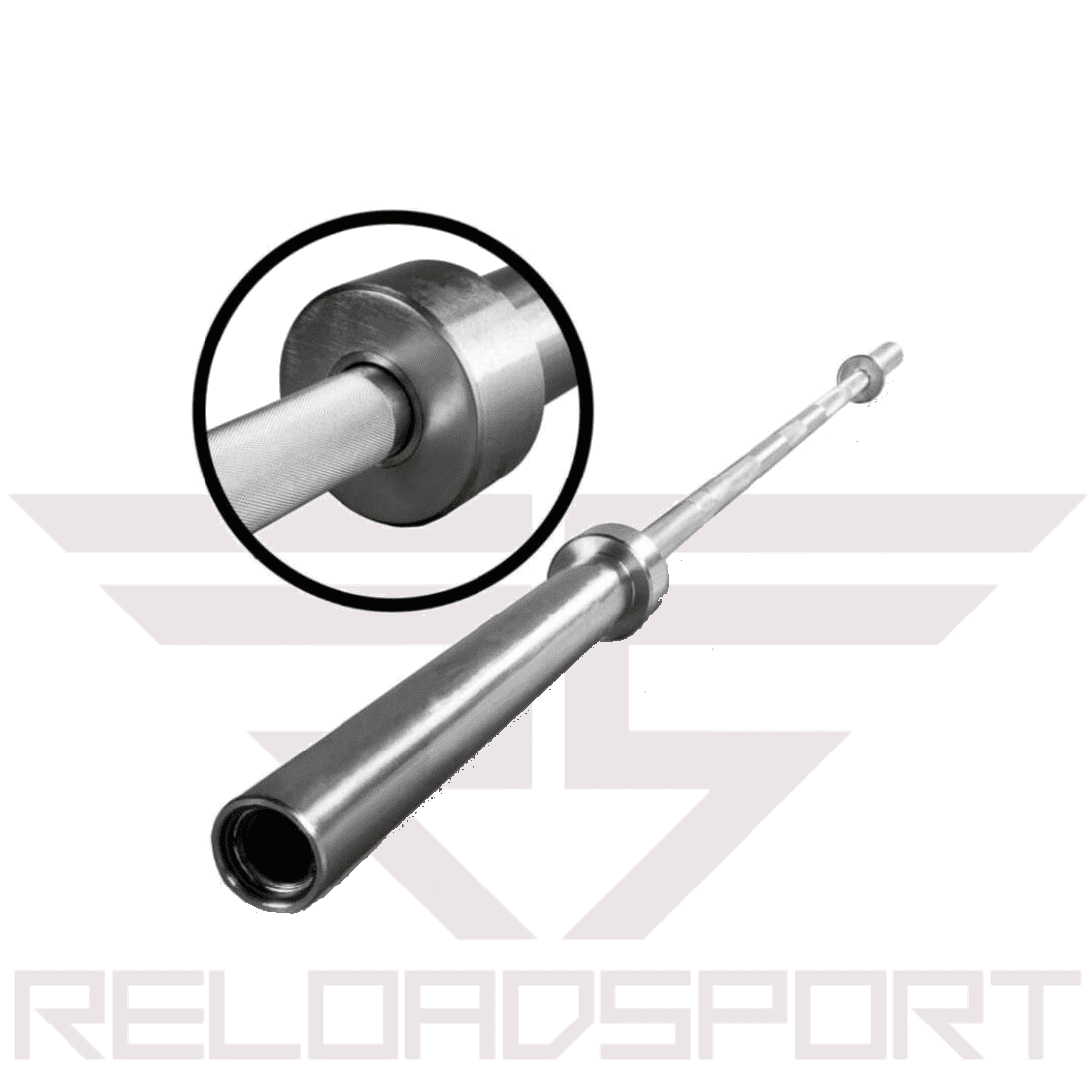 Olympische Langhantel 220cm mit Lockjaws - 50mm - 315 kg Belastbarkeit - Nadel- und Kugellager - Gerändelte Grifffläche - Set Lockbacks inklusive