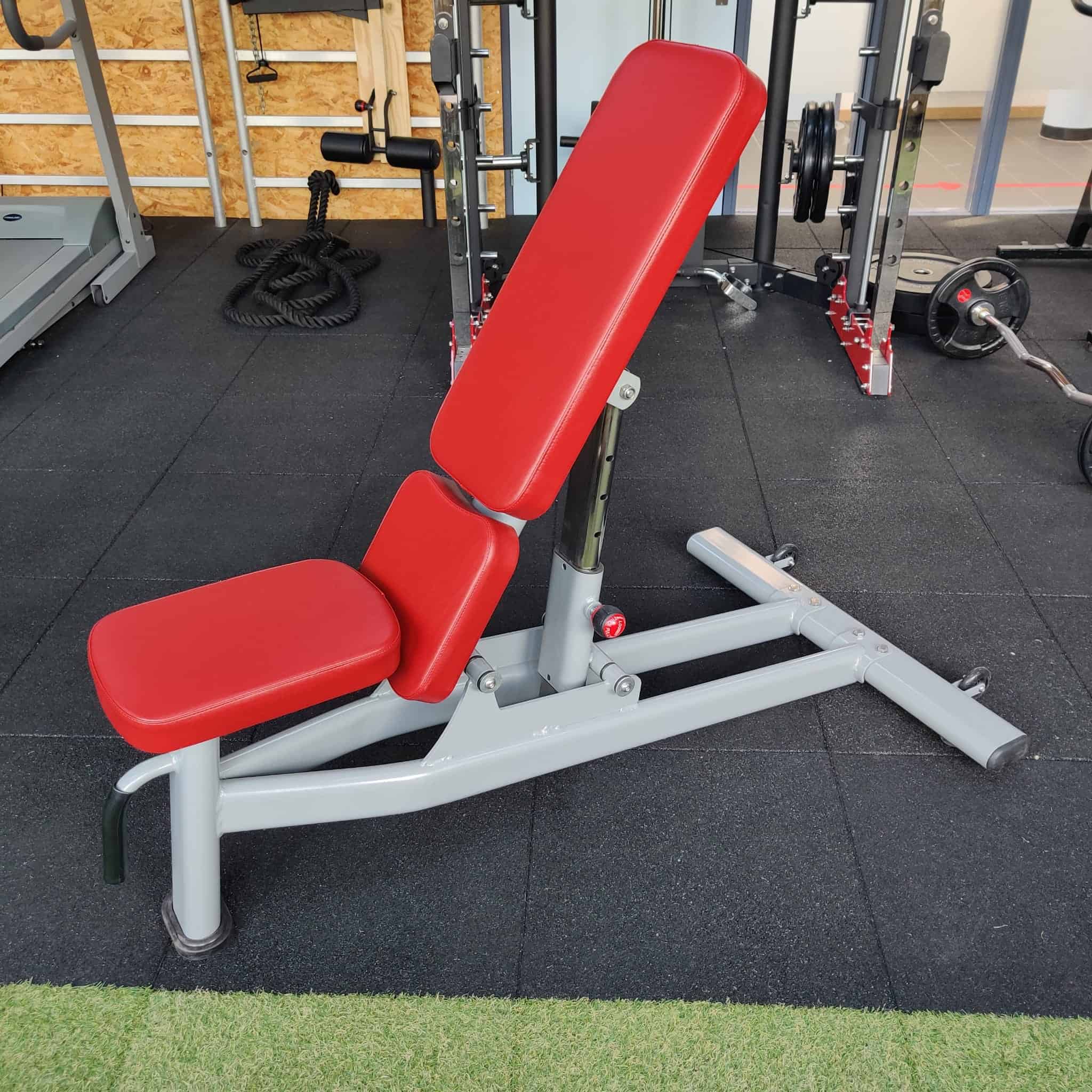 Professionelle Verstellbare Hantelbank Rot - Fitnessbank