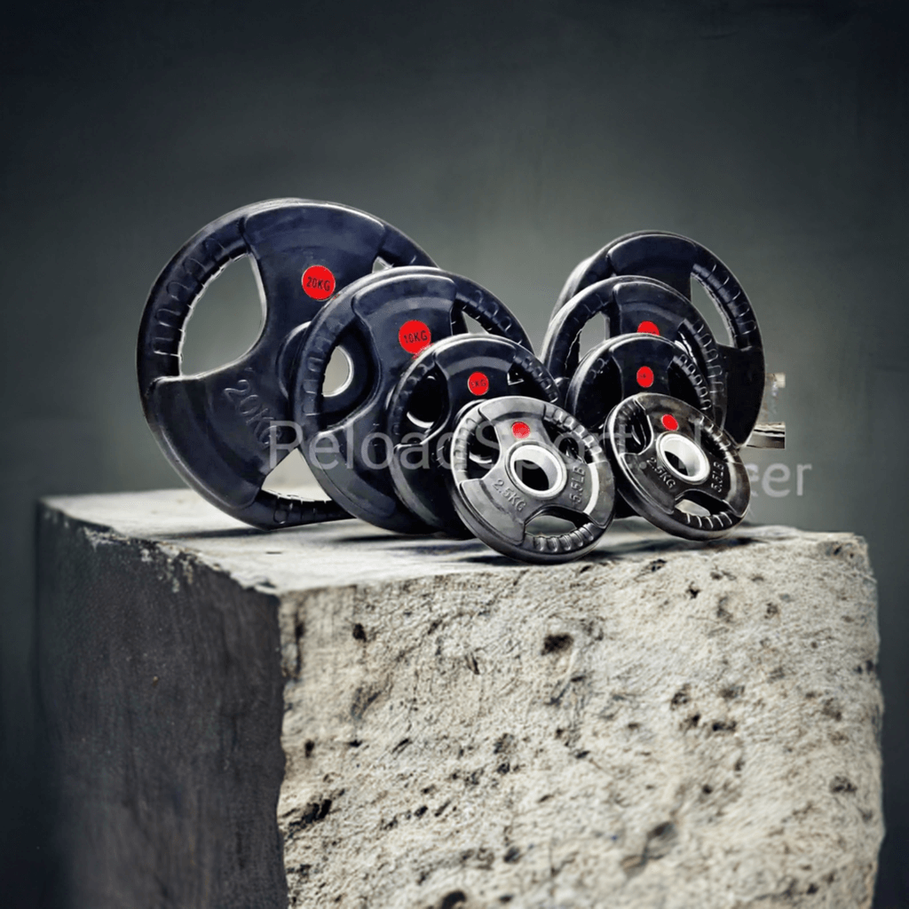 Reloadsport Hantelscheiben Set 100KG – Bumper Gummi 50mm