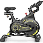Spinning Fahrrad Magnetisches Widerstands Fahrrad in schwarz und gelb, ideal für effektives Indoor-Training.