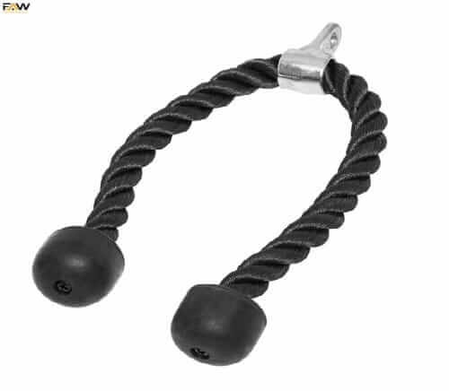 Trizepsseilrolle - Fitnessseil - Schwarzes geflochtenes Seil - Hohe Qualität - Zubehör für Kabelmaschinen - TexfitTrading.de