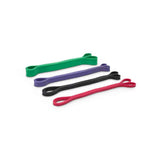 Widerstandsbänder Set - 4 Widerstandsbänder - grün, lila, schwarz, rot - mit Aufbewahrungstasche - hochwertig und langlebig - für Krafttraining - TexfitTrading.de