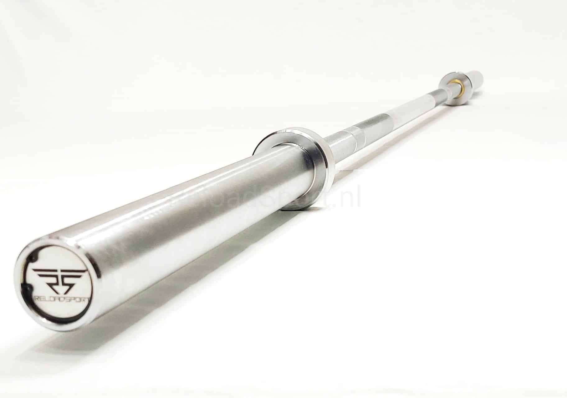 Reloadsport Olympische Langhantel 180 cm - 15 kg - 250 kg Max. Belastung - inkl. Federschließer - 28 mm Griffdurchmesser - TexfitTrading.de