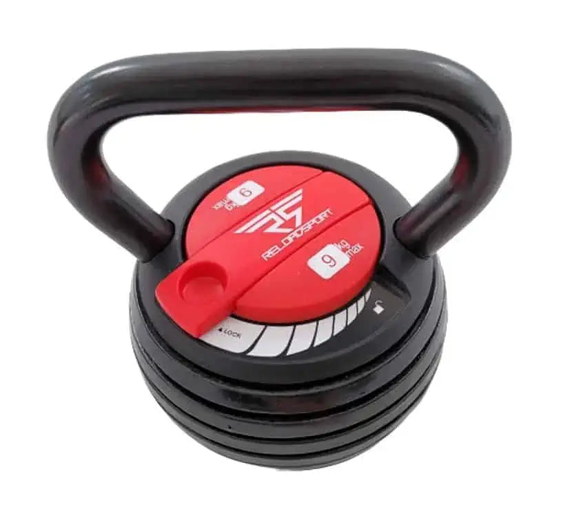 Verstellbare Kettlebell 9KG - Trainingshilfe fur Kraft, Rumpf und Ausdauer - 7 Gewichtsoptionen - Nachhaltig - TexfitTrading.de